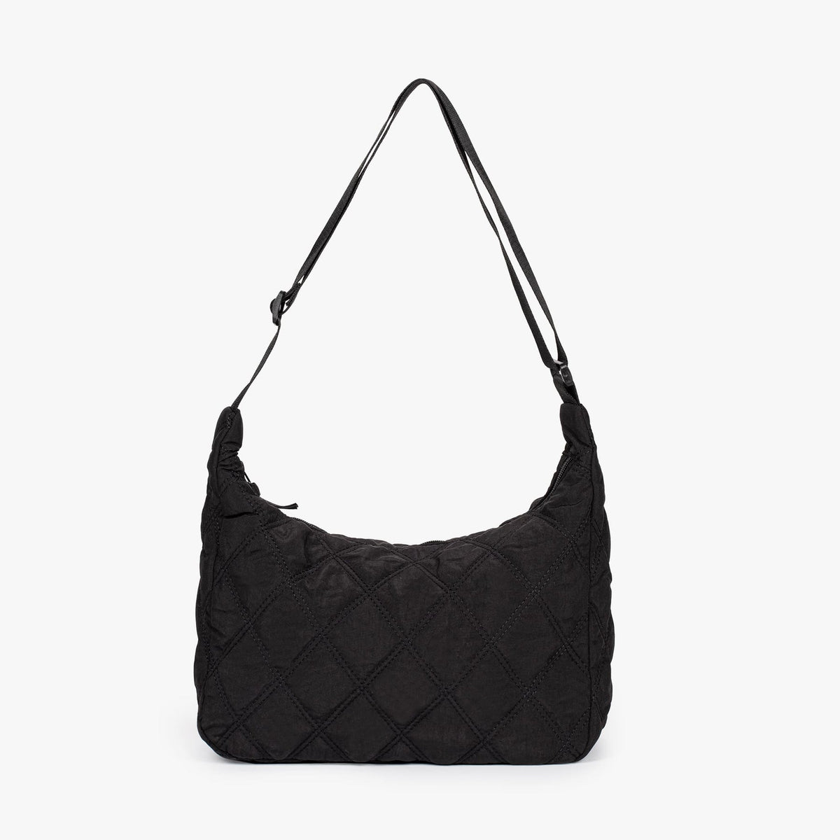 Sac bandoulière matelassé en nylon à motif losange