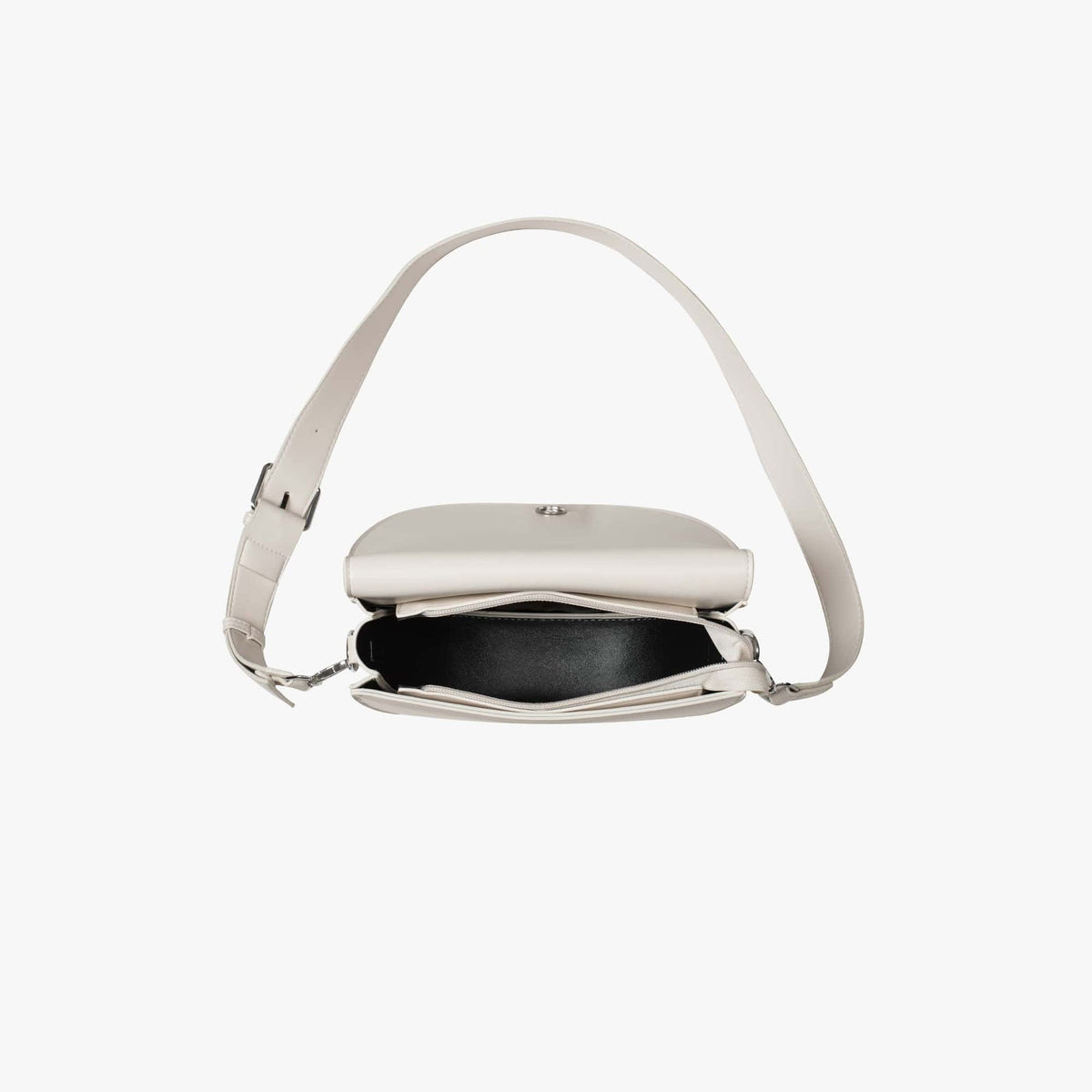 Petit sac bandoulière demi-lune en simili cuir