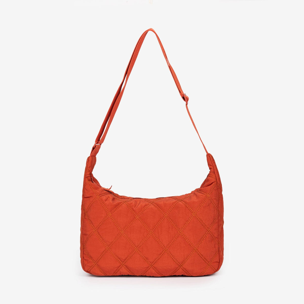 Sac bandoulière matelassé en nylon à motif losange