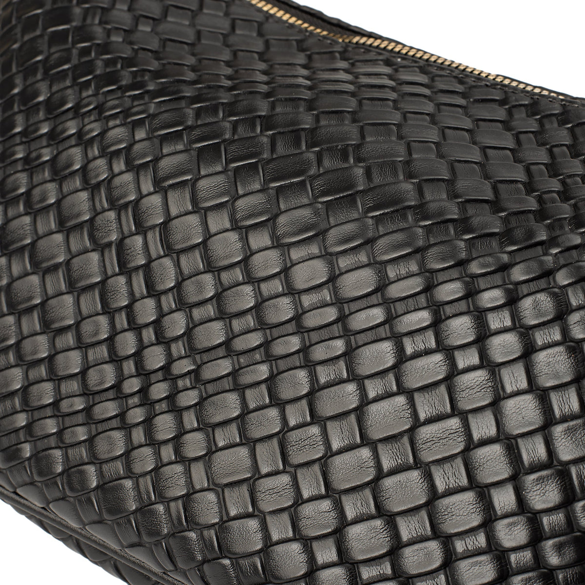 Sac croissant en simili cuir à détail tressé
