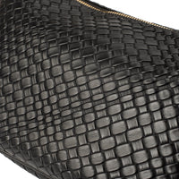 Sac croissant en simili cuir à détail tressé