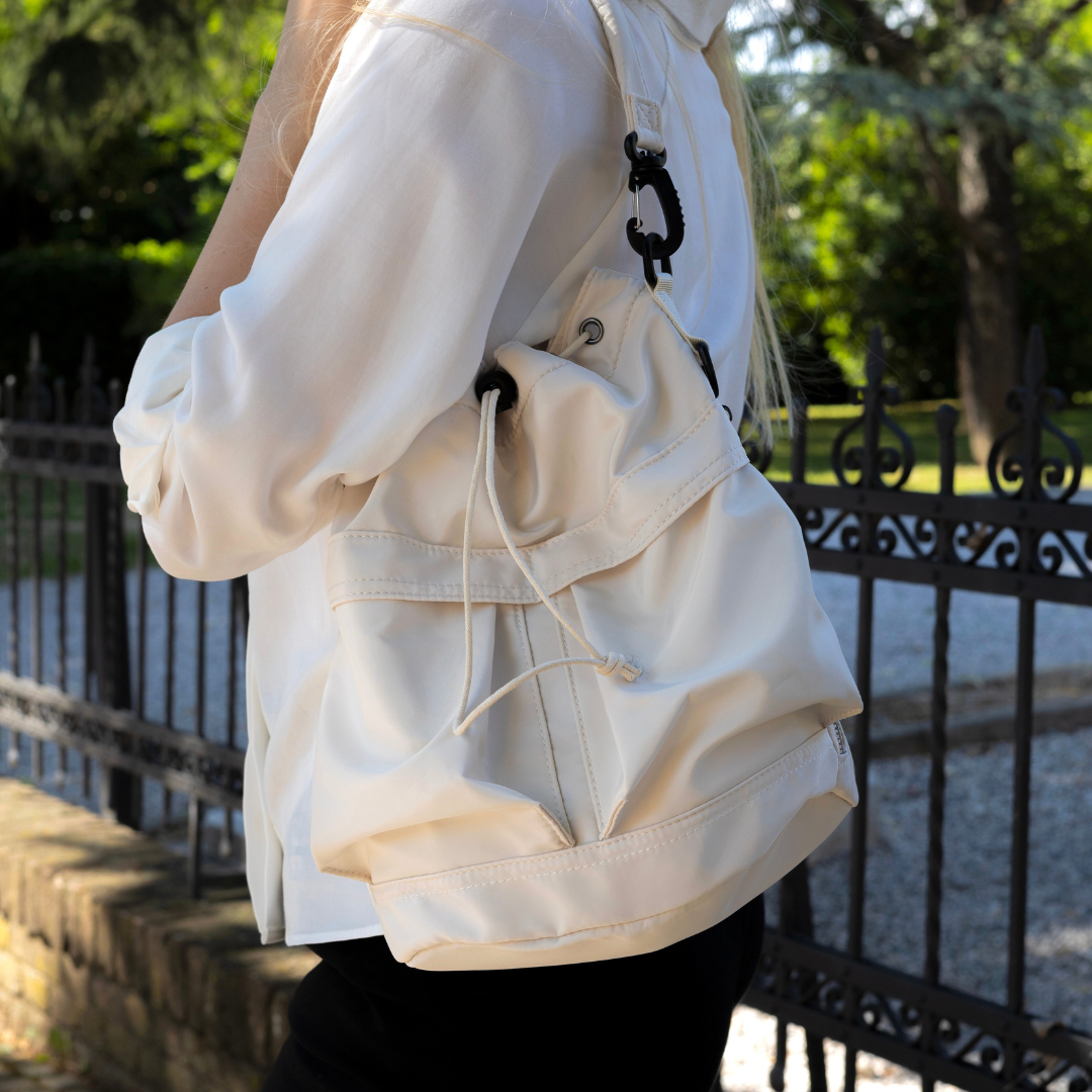 Sac seau bandoulière en nylon à cordon