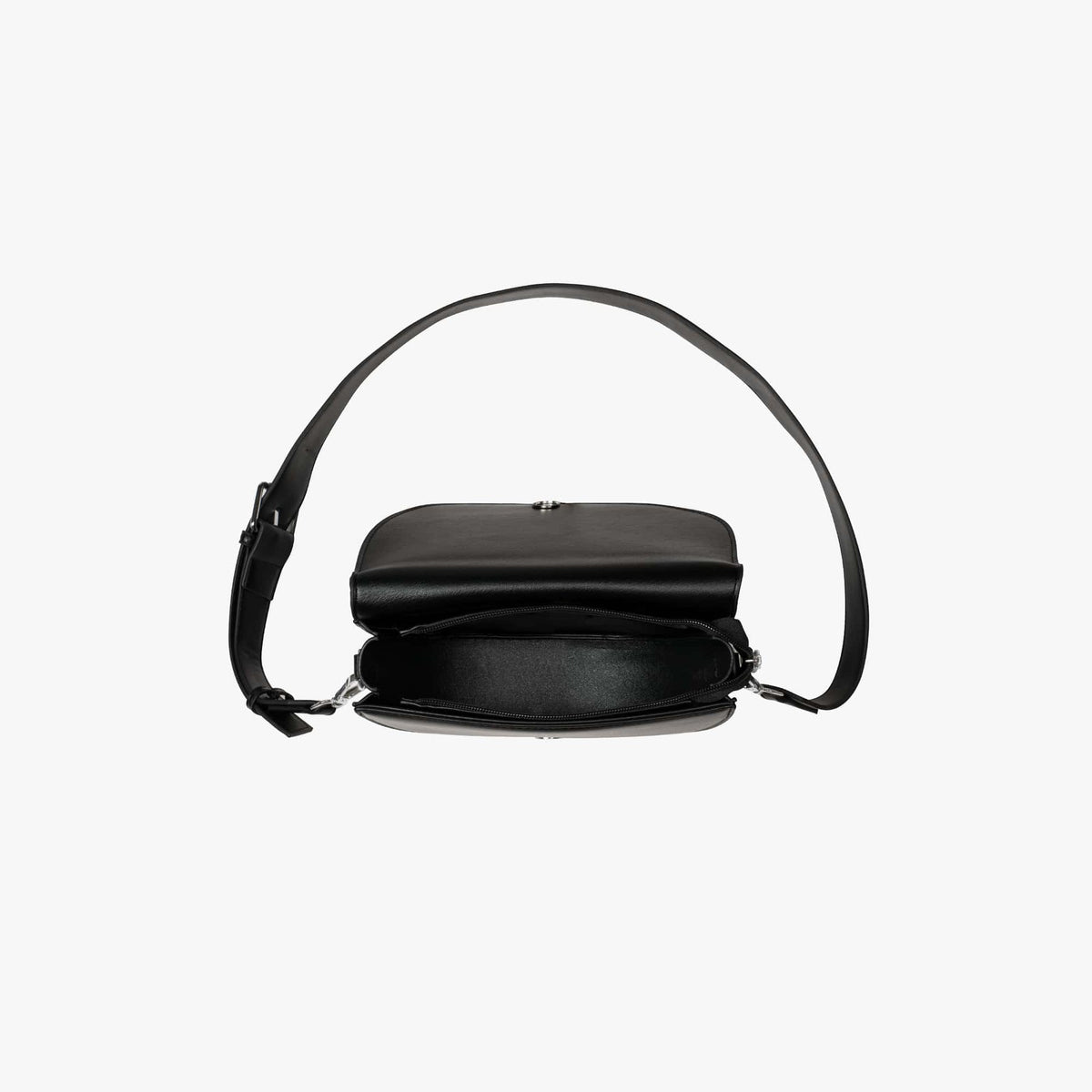Petit sac bandoulière demi-lune en simili cuir