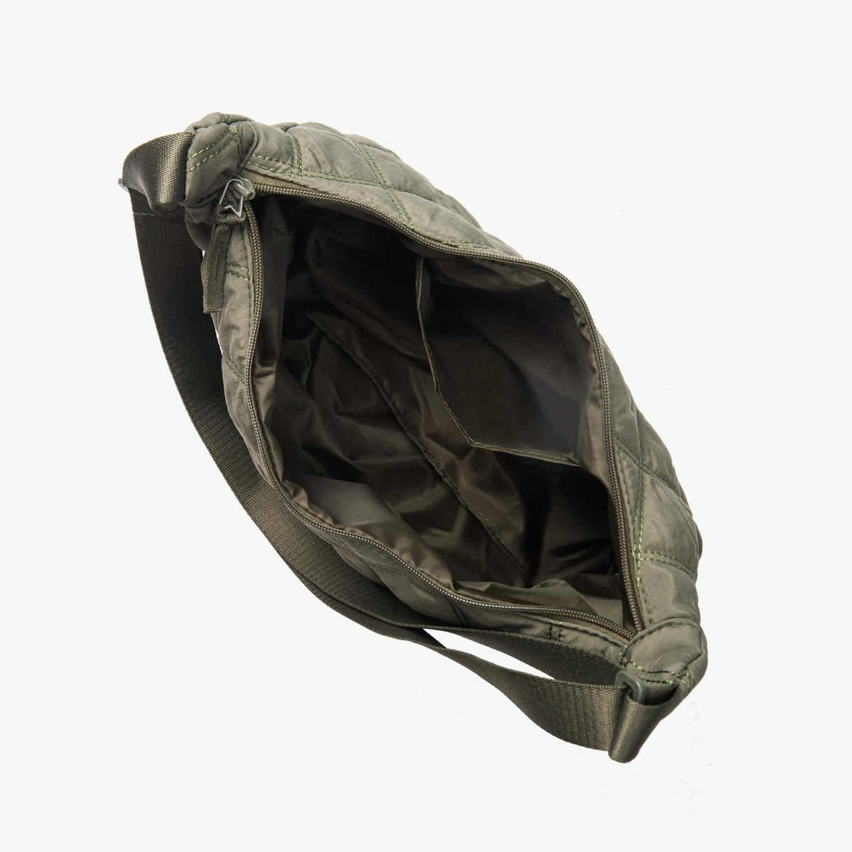 Sac bandoulière matelassé en nylon à motif losange