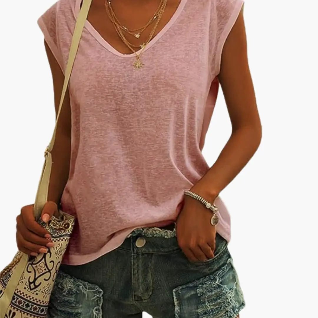 T-Shirt Décontracté Sans Manches pour Femme