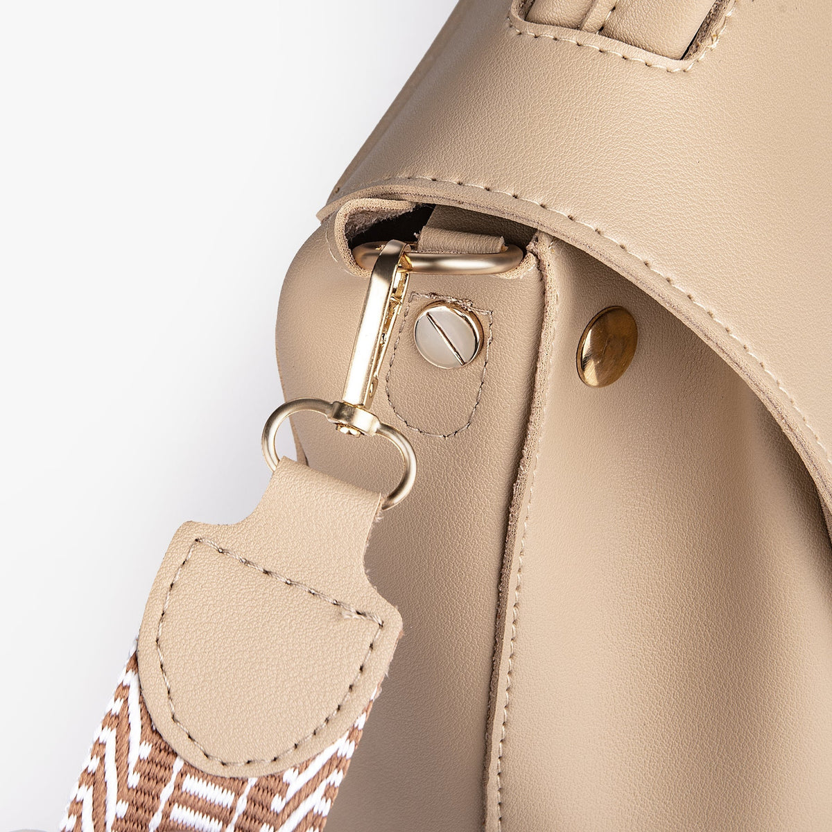 Sac bandoulière en simili cuir à sangle en toile