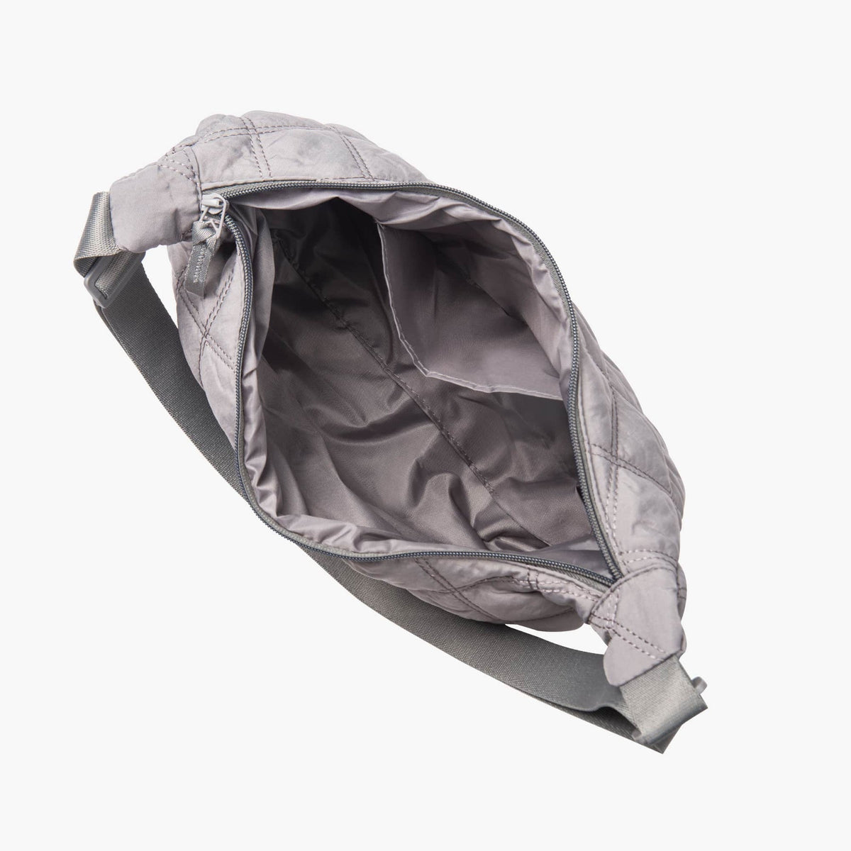 Sac bandoulière matelassé en nylon à motif losange