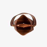 Sac seau bandoulière en simili cuir grainé