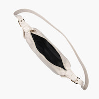 Sac demi-lune porté épaule en simili cuir lisse