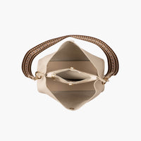 Sac seau bandoulière en simili cuir grainé