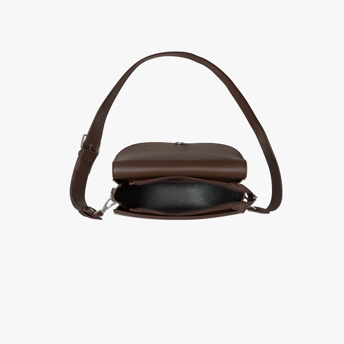 Petit sac bandoulière demi-lune en simili cuir