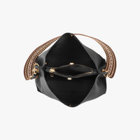 Sac seau bandoulière en simili cuir grainé