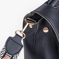 Sac bandoulière en simili cuir à sangle en toile