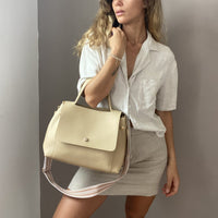 Sac bandoulière en simili cuir à sangle en toile