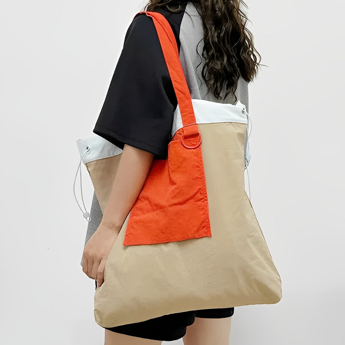 Sac cabas pliable en nylon imperméable