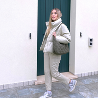 Sac bandoulière matelassé en nylon à motif losange