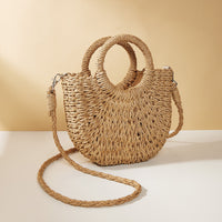 Sac à main en paille à bandoulière