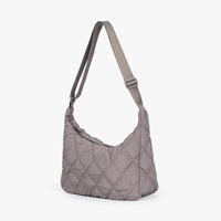 Sac bandoulière matelassé en nylon à motif losange