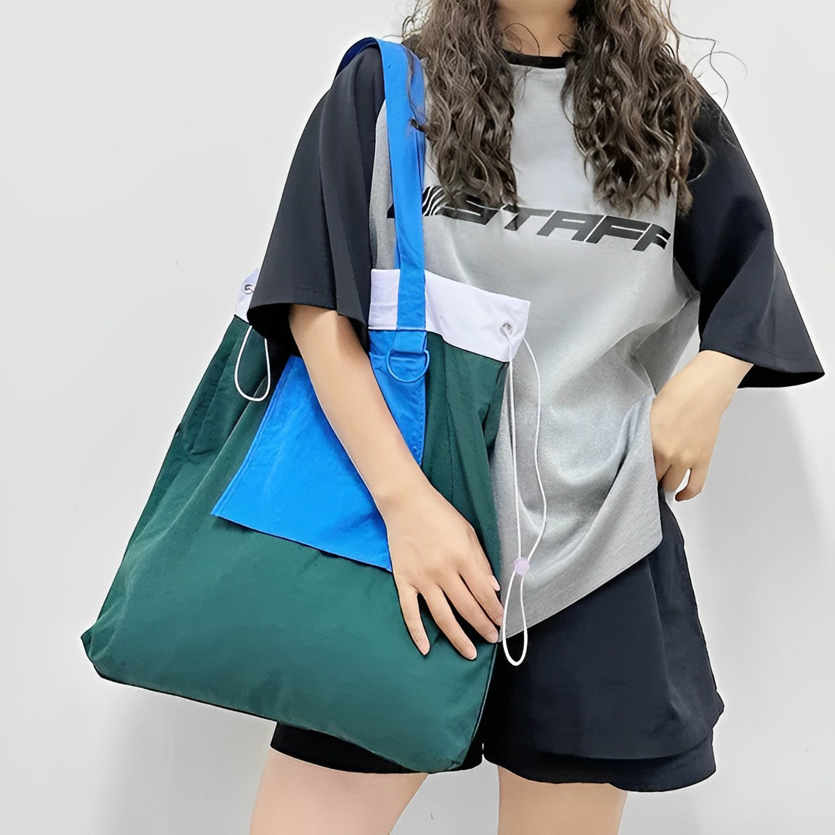 Sac cabas pliable en nylon imperméable