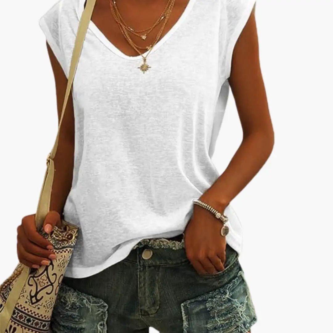 T-Shirt Décontracté Sans Manches pour Femme
