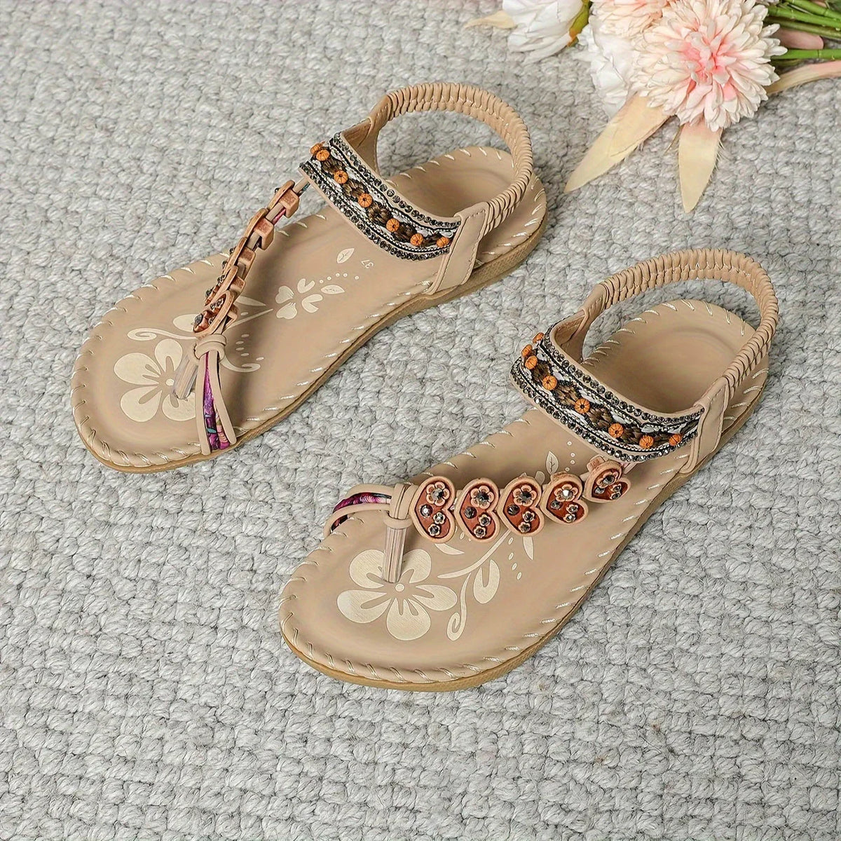 Arkemio sandales-bohemes-perlees-confortables-pour-femme