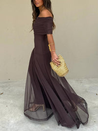 Arkemio robe-longue-elegante-de-ceremonie-pour-femme-avec-superposition-en-mesh