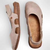Arkemio chaussures-plates-fermees-a-bride-arriere-confortables Beige 35