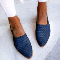 Arkemio mocassins-femme-tresses-elegants Bleu 35