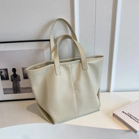 Sac cabas zippé en simili cuir