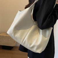 Sac hobo cabas minimaliste en simili cuir grainé