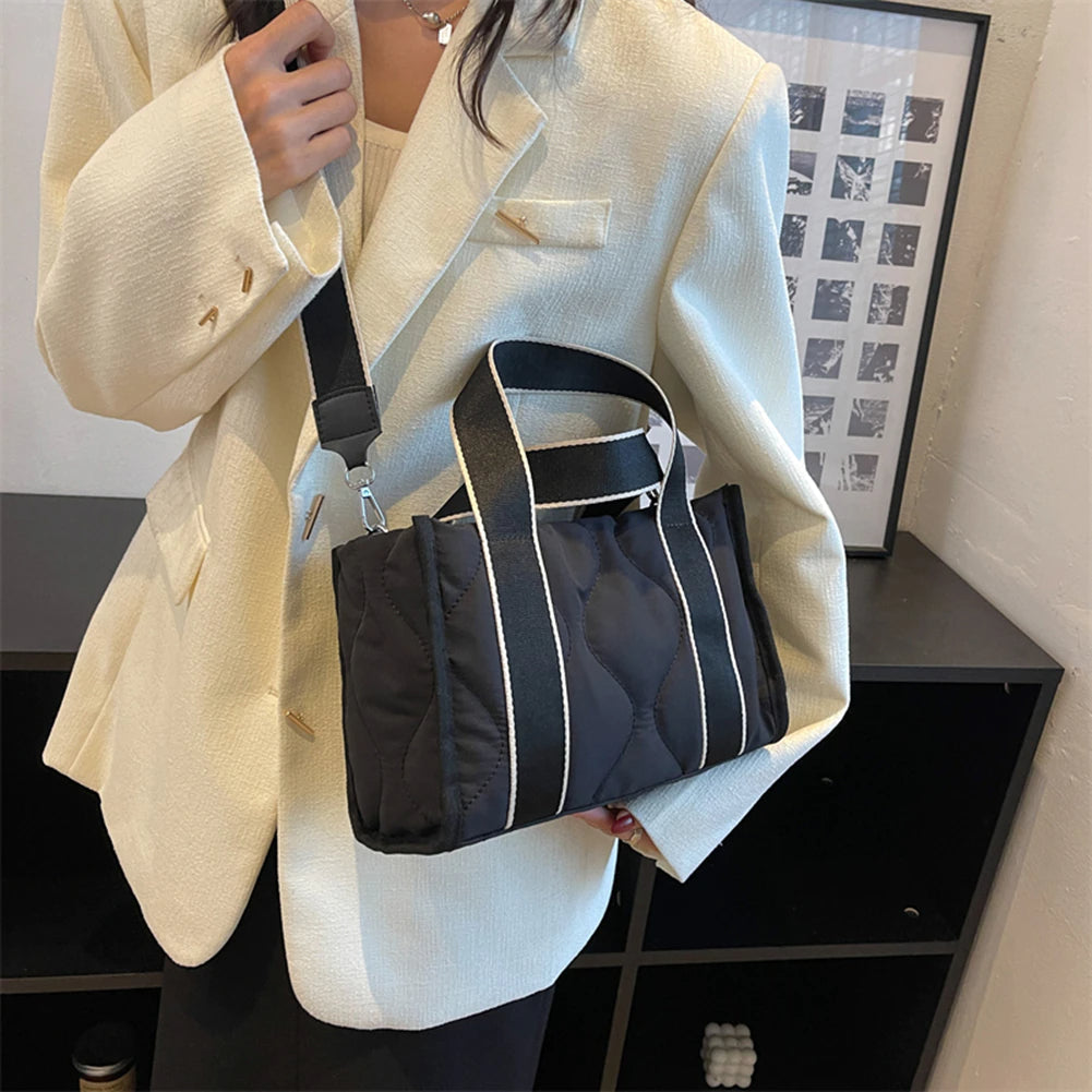 Petit sac bandoulière matelassé en coton et nylon