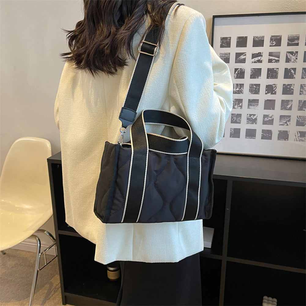 Petit sac bandoulière matelassé en coton et nylon