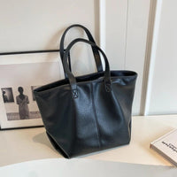 Sac cabas zippé en simili cuir