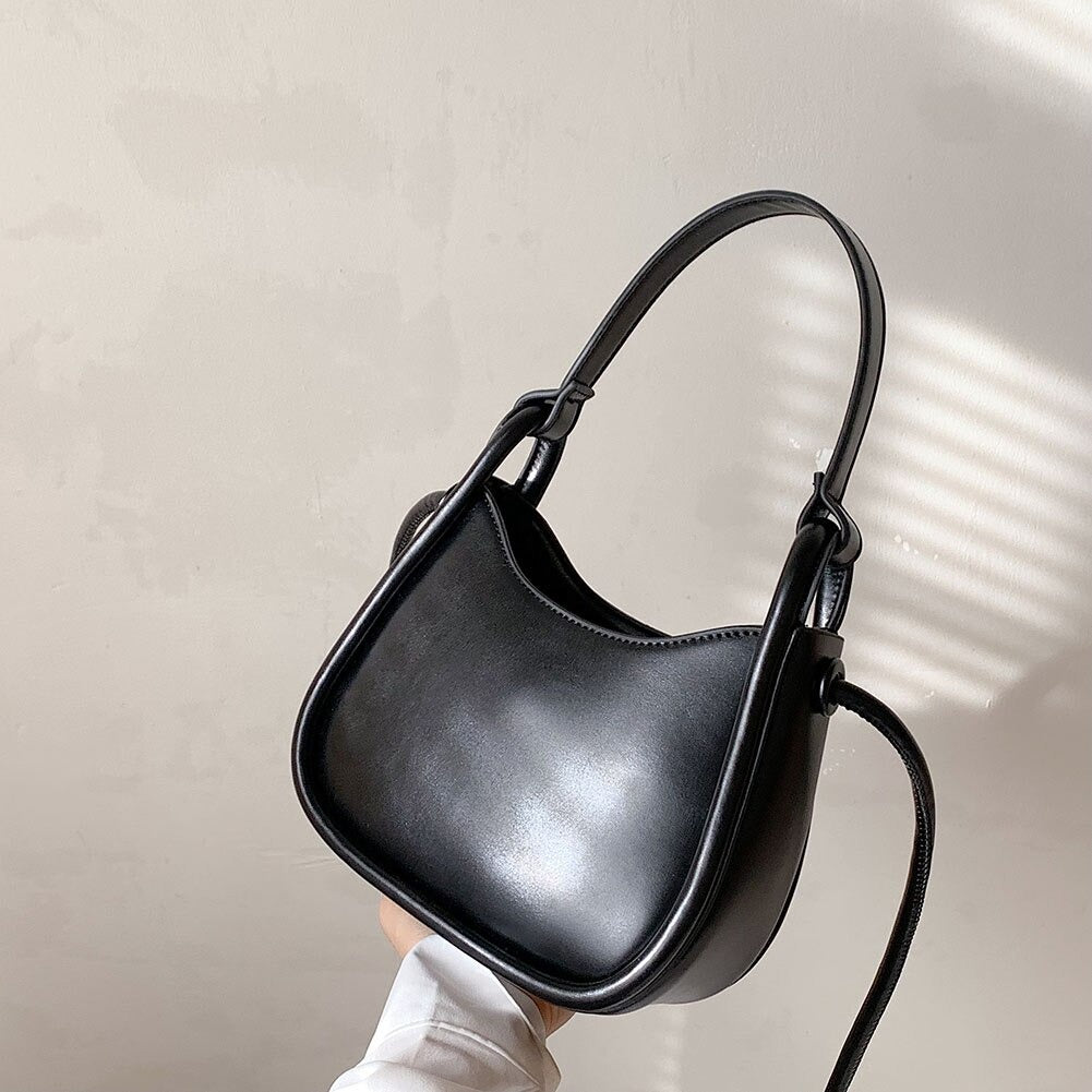 Petit sac bandoulière minimaliste en simili cuir