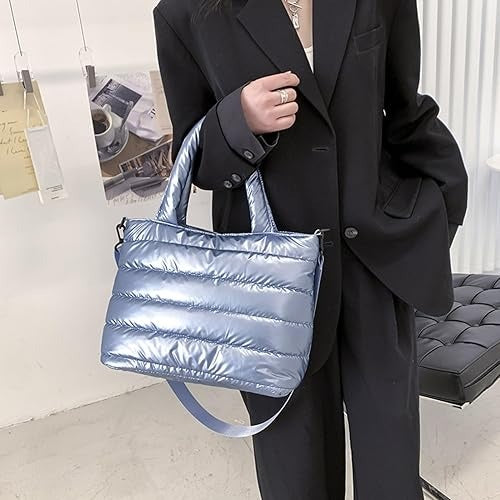 Sac cabas zippé en nylon à bandoulière amovible