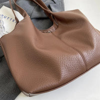 Sac hobo cabas minimaliste en simili cuir grainé
