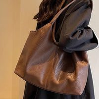 Sac hobo cabas minimaliste en simili cuir grainé