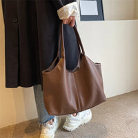 Sac hobo cabas minimaliste en simili cuir grainé
