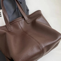 Sac cabas zippé en simili cuir