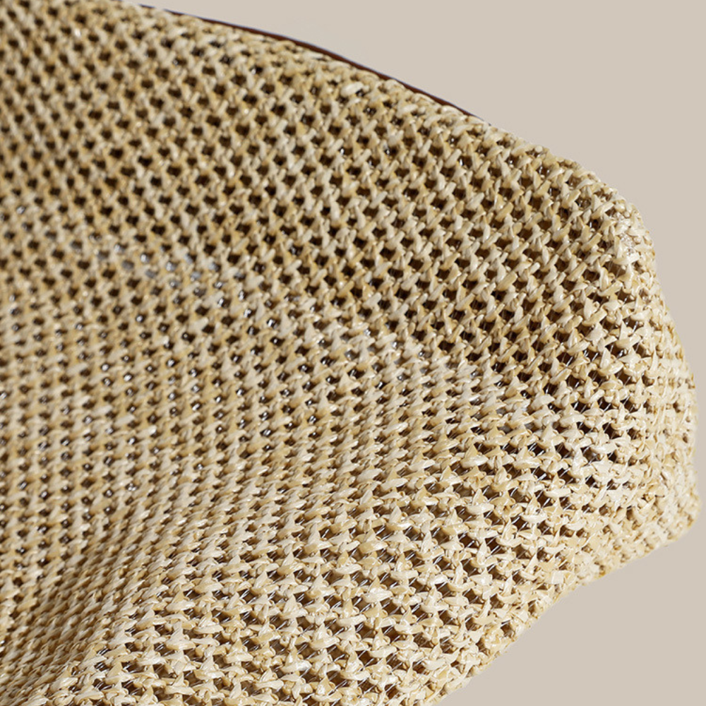 Sac hobo en paille tressée avec pochette amovible
