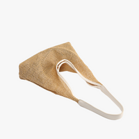 Sac hobo en paille tressée avec pochette amovible