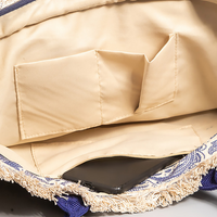 Sac cabas en toile texturée à motifs colorés