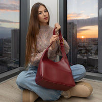 Sac à main épaule en simili cuir lisse avec pochette