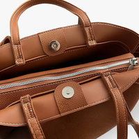 Sac cabas en simili cuir grainé avec pochette amovible