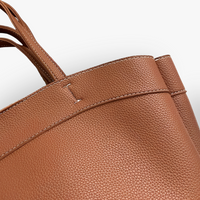 Sac cabas en simili cuir grainé avec pochette amovible