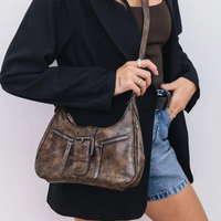 Sac bandoulière style Y2K en simili cuir