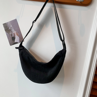 Sac banane bandoulière en velours côtelé