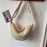 Sac banane bandoulière en velours côtelé