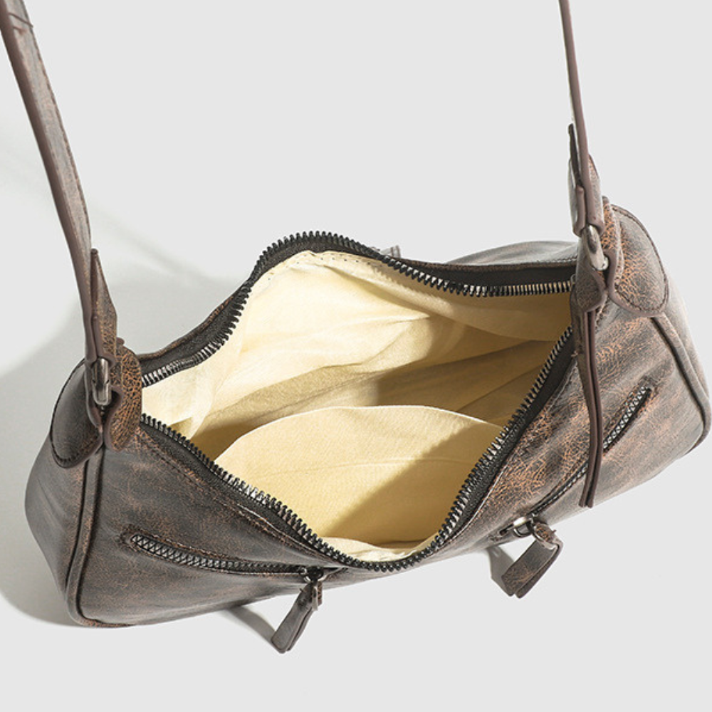 Sac bandoulière style Y2K en simili cuir