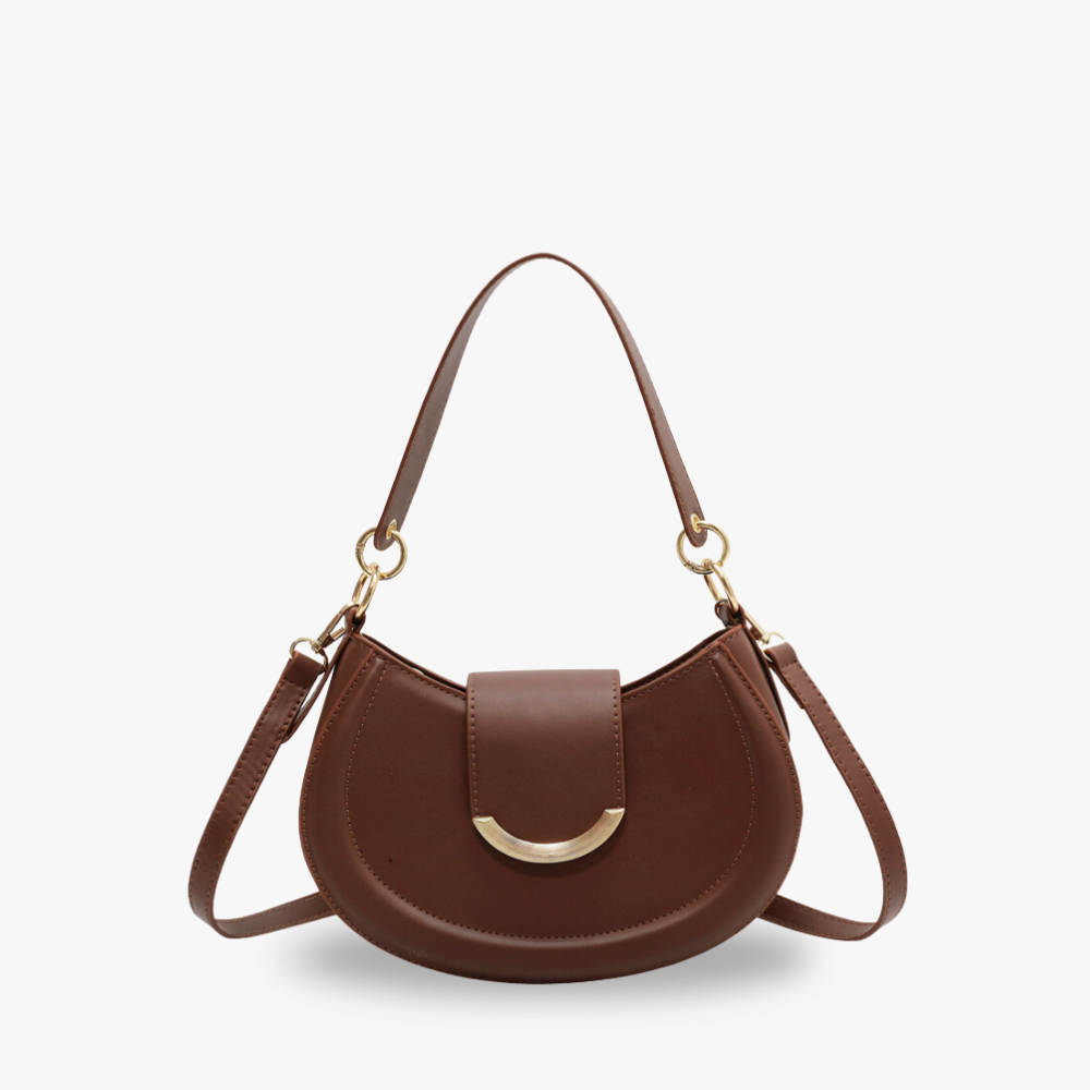 Petit sac bandoulière en simili cuir avec anse courte